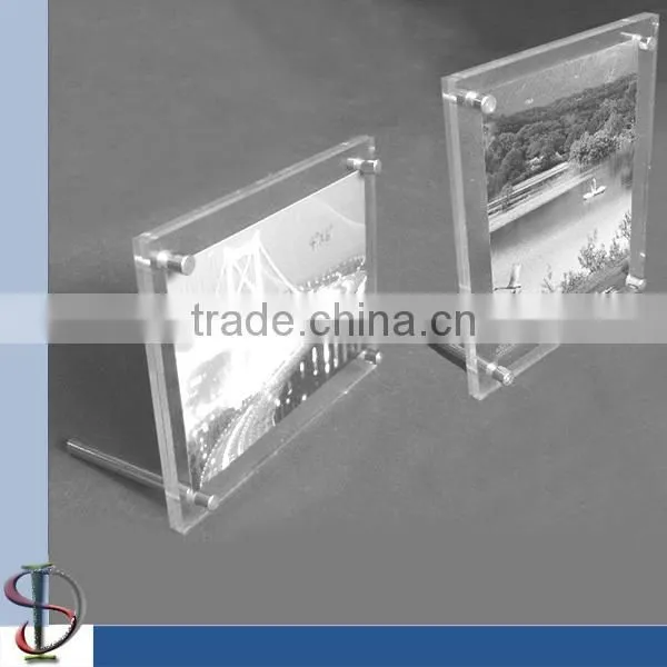 Clear Plexiglass / Acrylic Photo Frame With Magnets and Legs photo-2