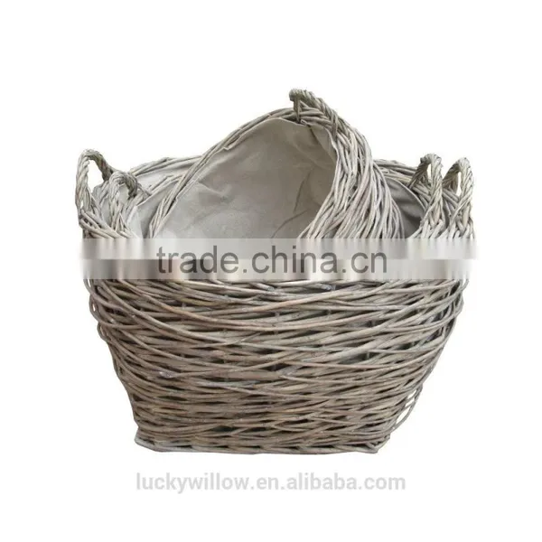 Grey Wash Wicker Birds Nest photo-2