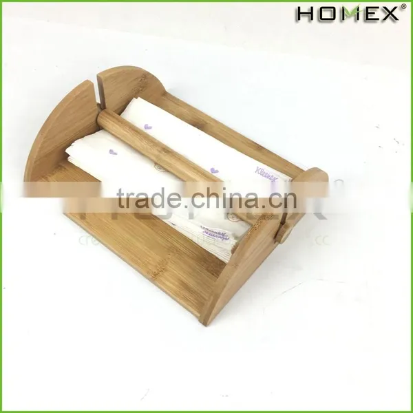 Bamboo Cocktail Napkin Holder w Removable Bar Homex BSCI/Factory photo-2