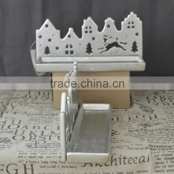 Christmas Indoor Decoration Tealight Plate Holder Silver Colour Wholesale photo-2