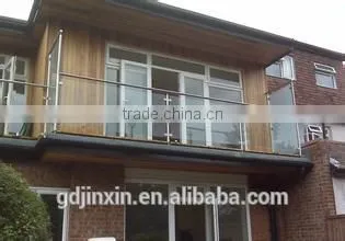 JINXIN Customized Glass Fence_tempered Glass Fence Panels Stair Railing Cost photo-3