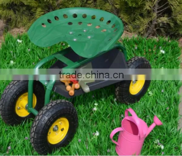 TC4501B Metal Seat Garden Work Seat Cart With Four Wheels TC4501B photo-3