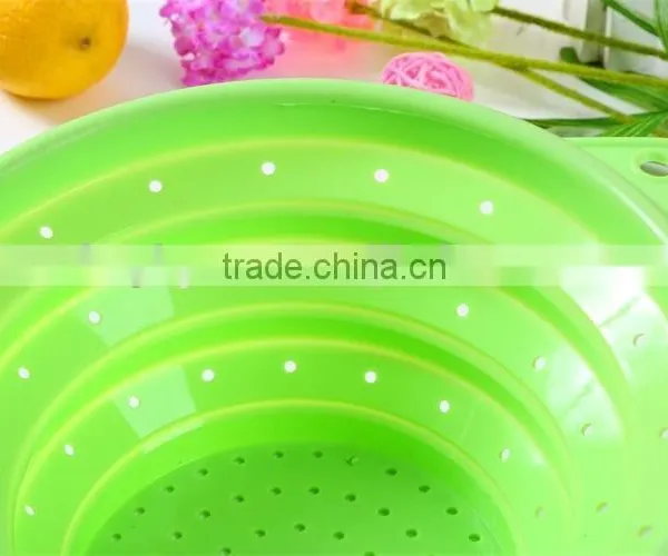 Food Grade Material Foldable Silicone Washing Up Bowl,Silicone Strainer photo-6