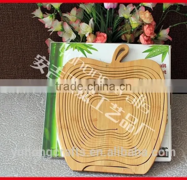 Apple Shape Chinese Bambooo Crafts Fruit Basket photo-3