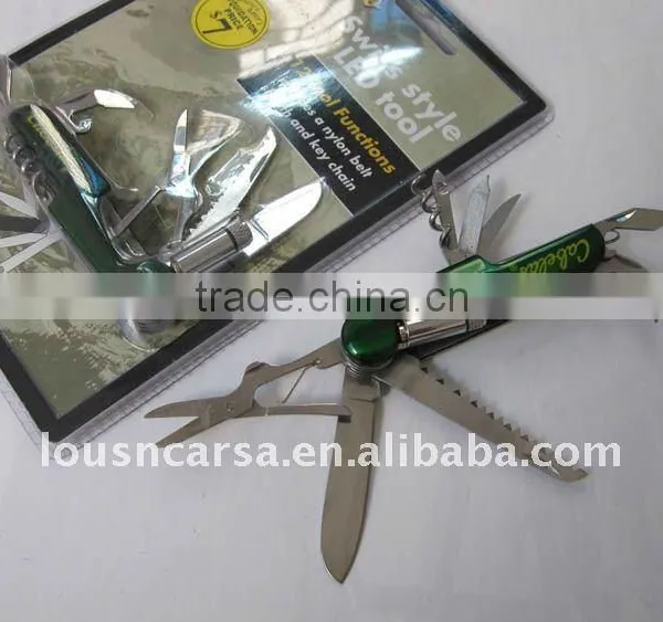 Outdoor Multi-knife (semi-automatic LED Light)&multi-tools