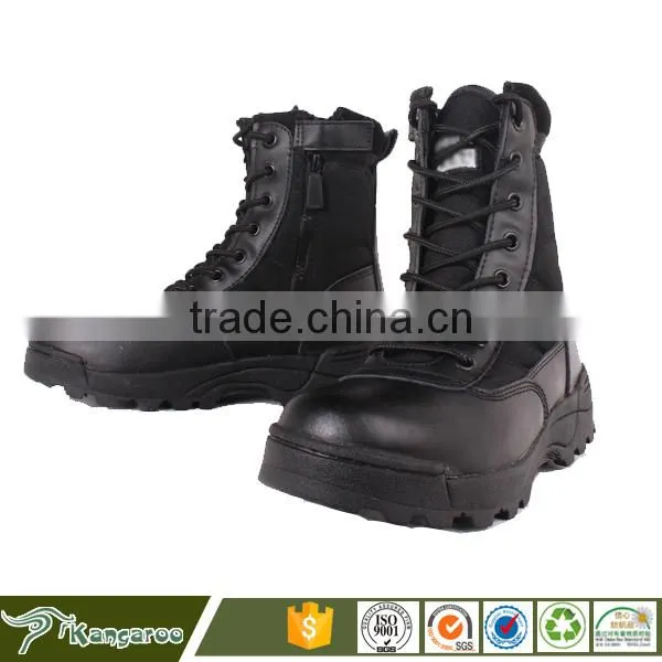 Wholesale Black Military Pilot Rubber Combat Boots Men photo-2
