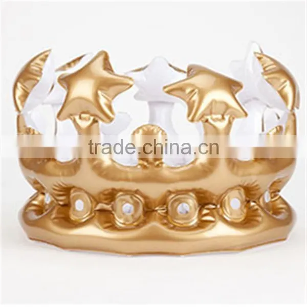 Wholesale Children Party Gift Toy Inflatable Crown PVC Headdress Crown for Christmas Decorations photo-6