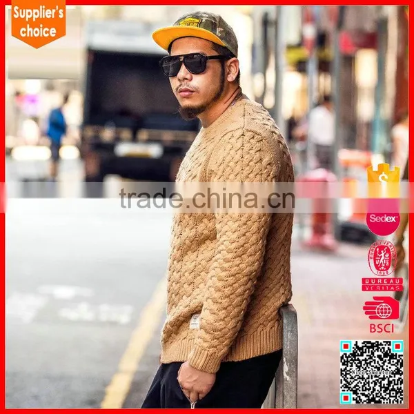New Design Cashmere Pullover Cable Heavy Oversized Cashmere Sweater