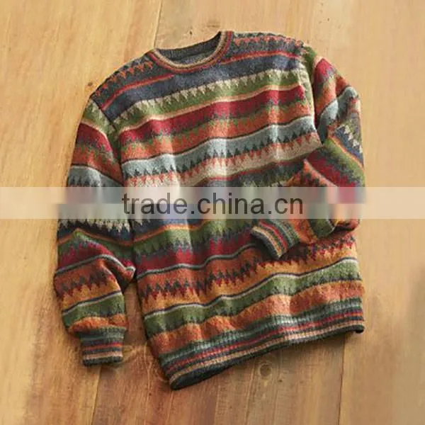 Latest Design Fancy Pullover Knitted Man Wool Sweater photo-4