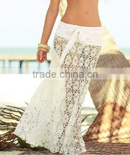 EY0004A OEM Girls Beautiful Beach Wear Sexy Lace Skirt Latest Long Skirt Design photo-3