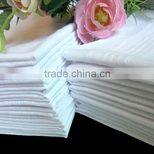 Wholesale Hot Sale 100% Cotton White Handkerchief photo-3