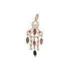 Zircon Chandelier 925 Sterling Silver Pendants With Clear CZ Fan Shape Hanger