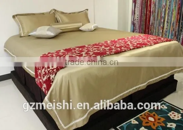 hotel use woven technics bed decoration bed runner