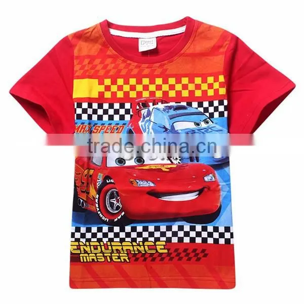 Hot Movie Cars T-Shirt for Kids Wholesale Cartoon Movie T-Shirts With Cheap Price Promotion Cars Cotton T-shirts for Children photo-5