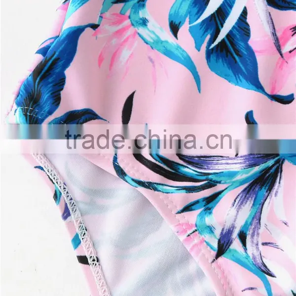 Women One Piece Printed Swimsuit Cut Out Neck Swimsuits photo-4