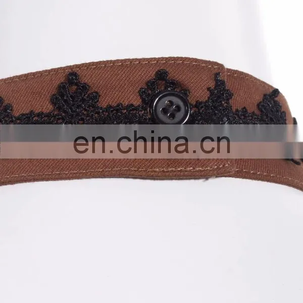 Steampunk Choker Collar With Brass Gears and Butterfly Wings photo-3
