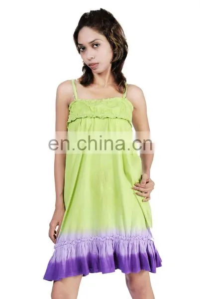Cotton Hand Ombre Dye Kids Dress