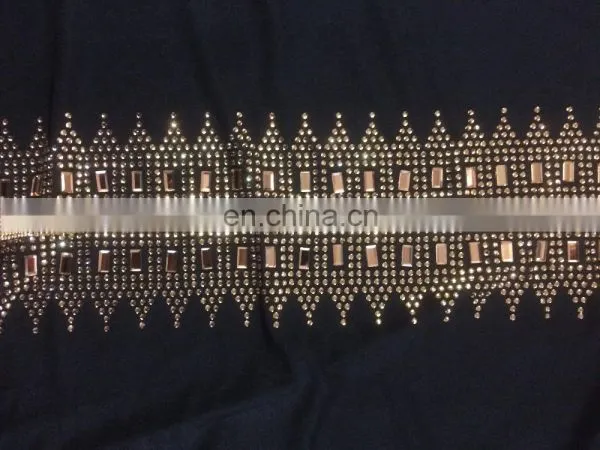 Lycra(Stretchable) Burkha With Golden Diamond Stone Work Embroidery For Casual Wear Islamic Style Embroidery Burkha(dubai Abaya) photo-4