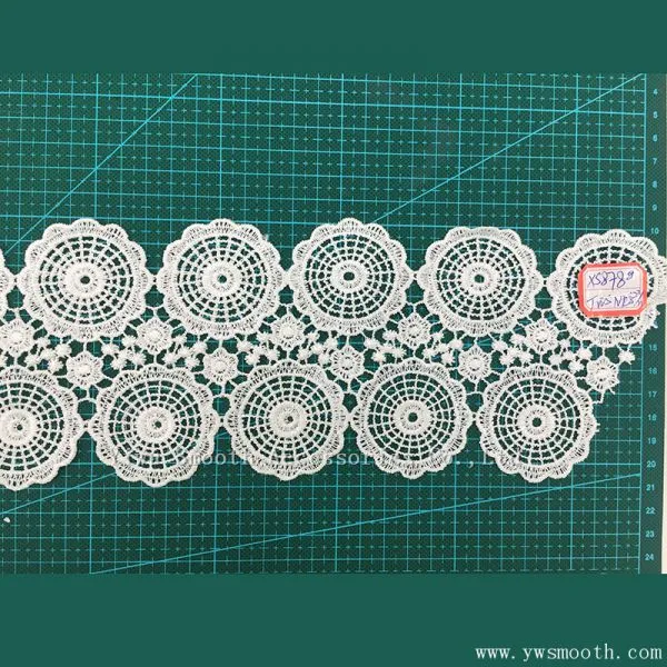 White Embroidery Lace Garment Accessories Water Soluble Cotton Fabric Textile photo-5