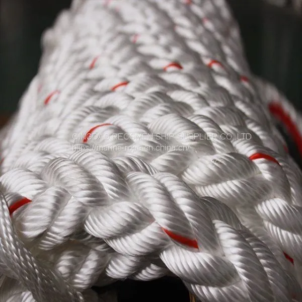RECOMEN Hot Sale 3 Strand 30mm pp Mooring Rope White 3 Strands Rope photo-2