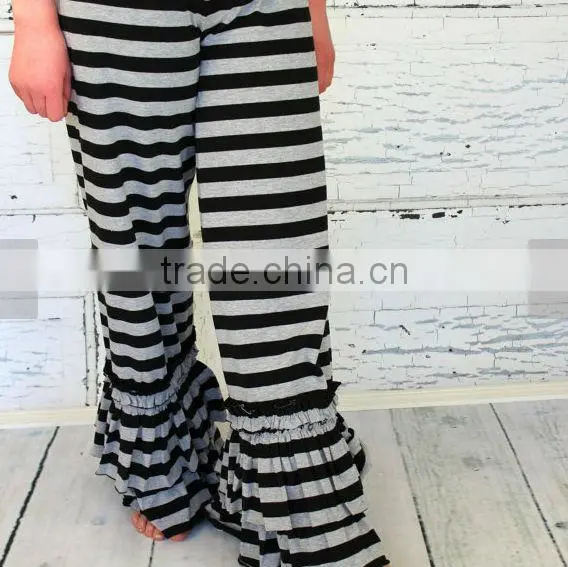 Double Ruffle Women Cotton Pants Leggings Knit Ruffle Pants photo-2