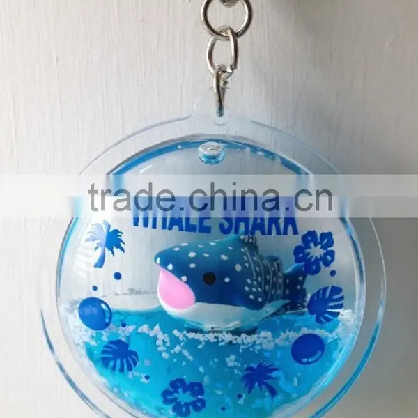 Promotional Feet Shaped With 3D Fish Inside Acrylic Keychain, Wholesale Plastic Keyring photo-2