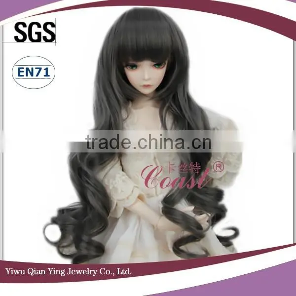 Fluorescence Green Long Big Wavy Synthetic Bjd Doll Wigs photo-5