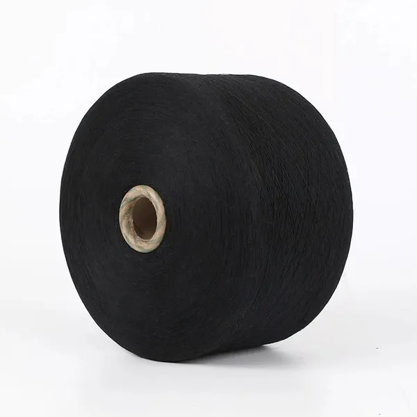 Black Cotton Yarn Ne5s Regenerated Cotton Polyester Mixed Yarn Gloves Carded Knitting Yarn