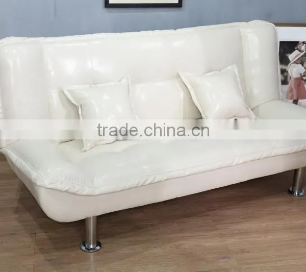 Home Furniture Modern Promotion Folding Leather Futon Sofa Bed Sleeper photo-3