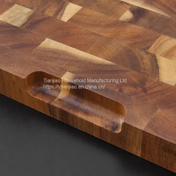 Custom Design Organic Butcher Square Kitchen Natural Cooking Boards Acacia Wood End Grain Chopping Wooden Cutting Board photo-5