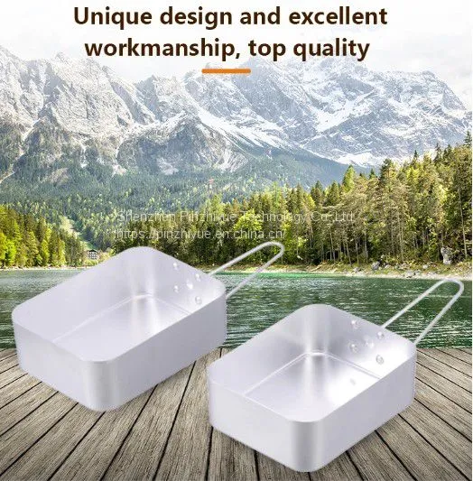 China Supplier 2 Sets Aluminum Lunch Box Aluminum Mess Tin for Sale photo-5