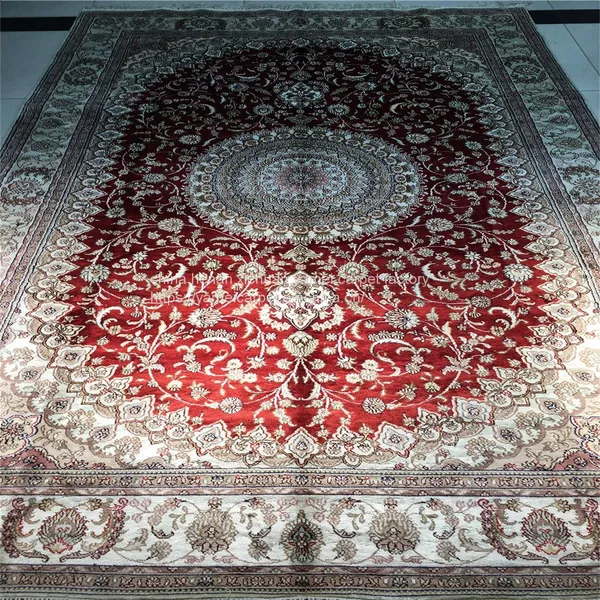6x9ft Fine Quality Handmade Silk Persian Carpet for Home Decor photo-3