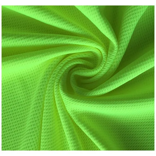 100% Polyester DTY Yellow Wicking Dry Bird Eye Mesh Fabric - Ultimate Performance Sportswear Solution