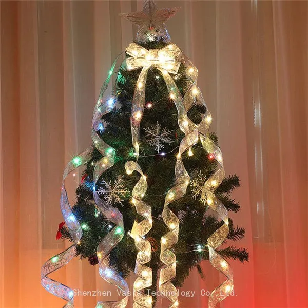 Ribbon LED String Lights - Copper Wire Battery Operated for Christmas Tree Wedding Bulk Wholesale Decorations photo-5