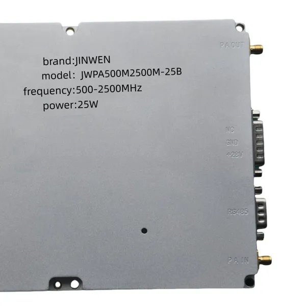 Jinwen RF Power Amplifier 500-2500MHz, 25 Watts, Used for Unmanned Aerial Vehicle Jamming, Electronic Countermeasures, Etc