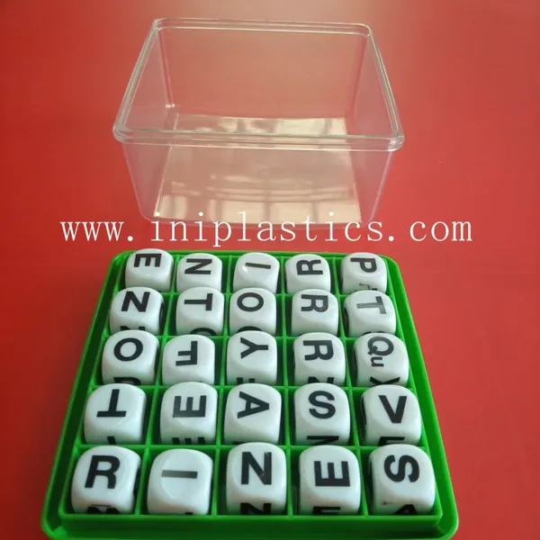 we Sell 25 Dice Boggle Games The English Letter Dice Size is 18 mm 25 Dice in a Tray Randomly the Material is Plastic photo-2