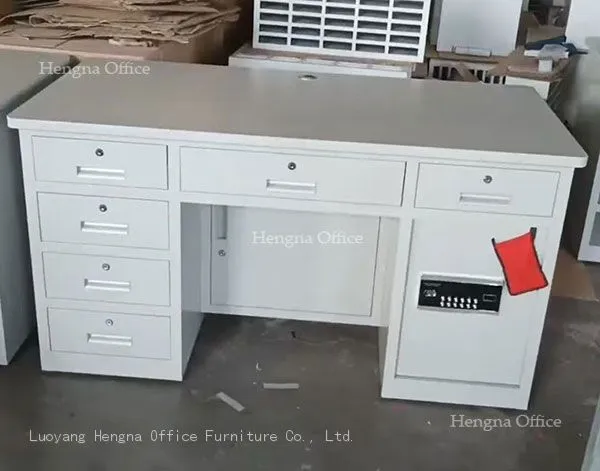 1.3m Office Desk With Combination Lock Safe|Three Unlocking Methods， Anti-Theft |Manufacturer for Corporate Office photo-2