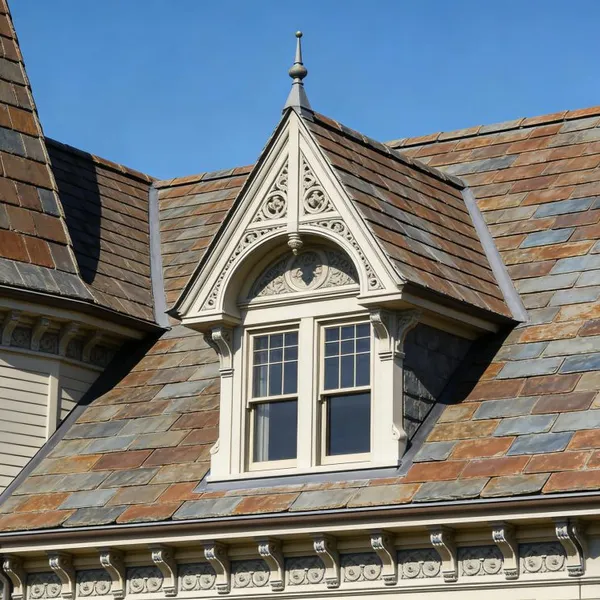 Natural SLATE Tiles, Rust-colored Bluestone Tiles, Villa Roof Tiles, Roof Tiles, SLATE, Fish-scale Tiles, Shale Tiles photo-4