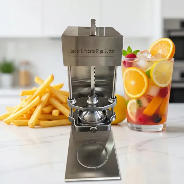 QD-H004 Industrial Vegetable Fruit Juicer Machine Multifunctional Potato Chip Slicer and French Fries Cutter for Snack Shops photo-2