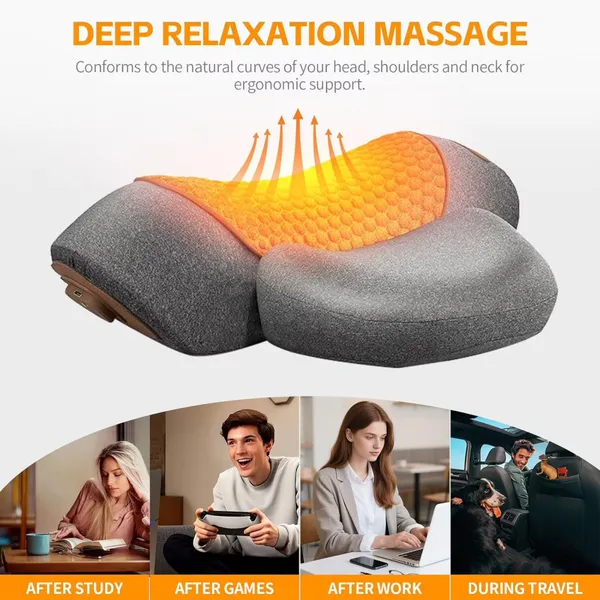 Relaxation Neck Pillow With Heat Therapy & Auto Shut-Off MH-BY058 photo-5