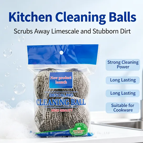 Pemium Heavy Duty Metal Wire Scrubber Ball Stainless Steel Scourer Kitchen Cleaning Ball With Custom Packaging Optionr