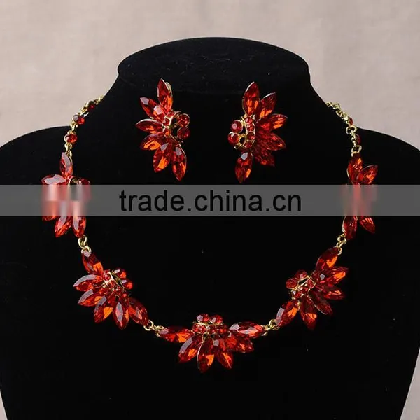 Beautiful High Quality Noble Diamond Necklace Earring Set photo-4