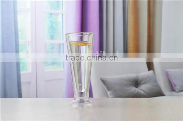 Wholesale Double Wall Glass Cup 400ml Handmade High Borosilicate Glassware