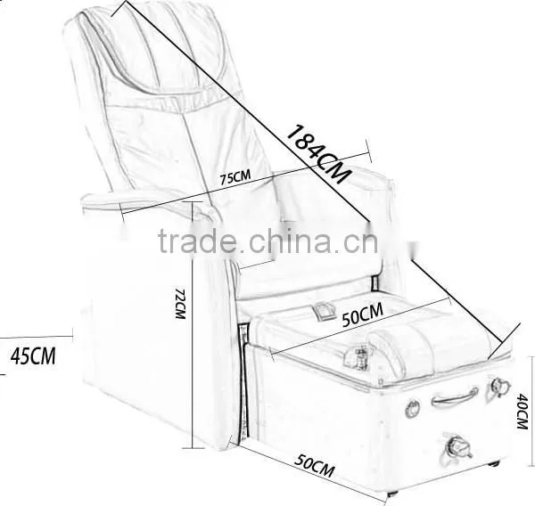Shiatsu Massage Pedicure Foot Spa Red Salon Styling Chairs photo-6