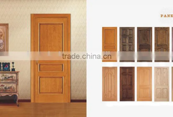 Shopping 2 Panel Oak Veneer Natural Color Wooden Doors Hotel Rooms photo-2