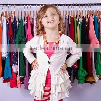 Stylish Long Sleeve Ruffled Children Cardigan Buttonless Girls Cardigan photo-6