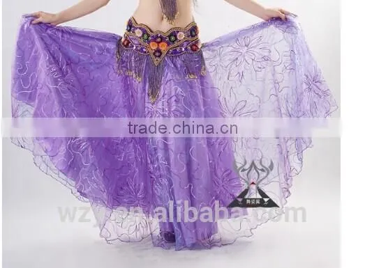 Fansy Golden Stage Performance Use Belly Dance Gypsy Skirt photo-3