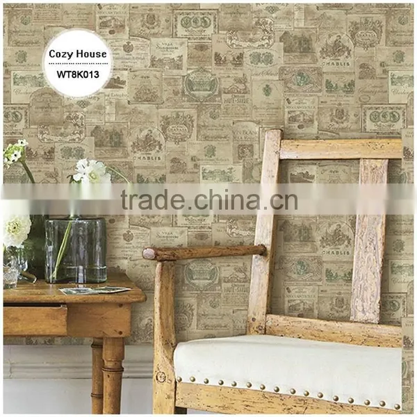 Customizable Printing Plastic Wallpaper, Traditional Special Design Wallcovering for Hotel , Anti-static Wall Sticker Store photo-2