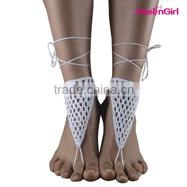 Red Heart Shap Yoga Barefoot Beach Walk Naked Sandals photo-2