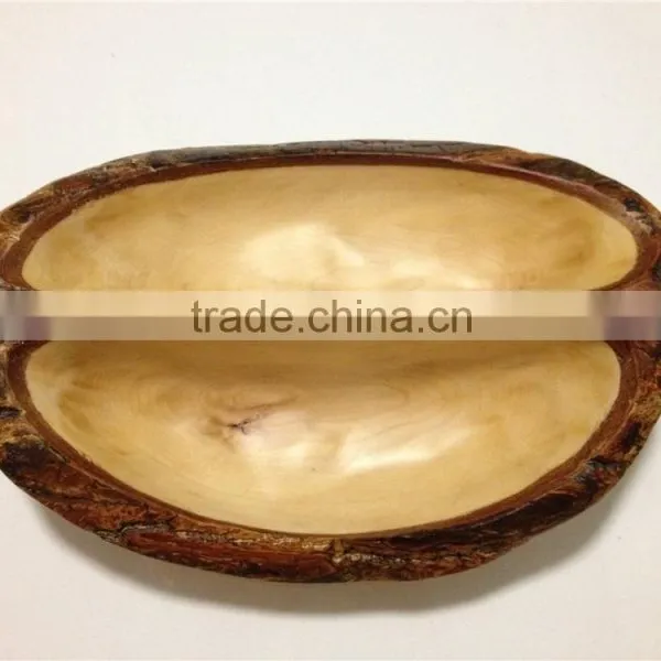 Handmade Natural Wood Cutlery Tableware Wood Plate Tableware Dishes For Restaurant photo-4